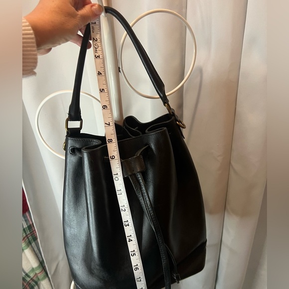 Madewell Black Leather Lafayette Bucket Shoulder Bag Pristine Condition - Picture 7 of 16